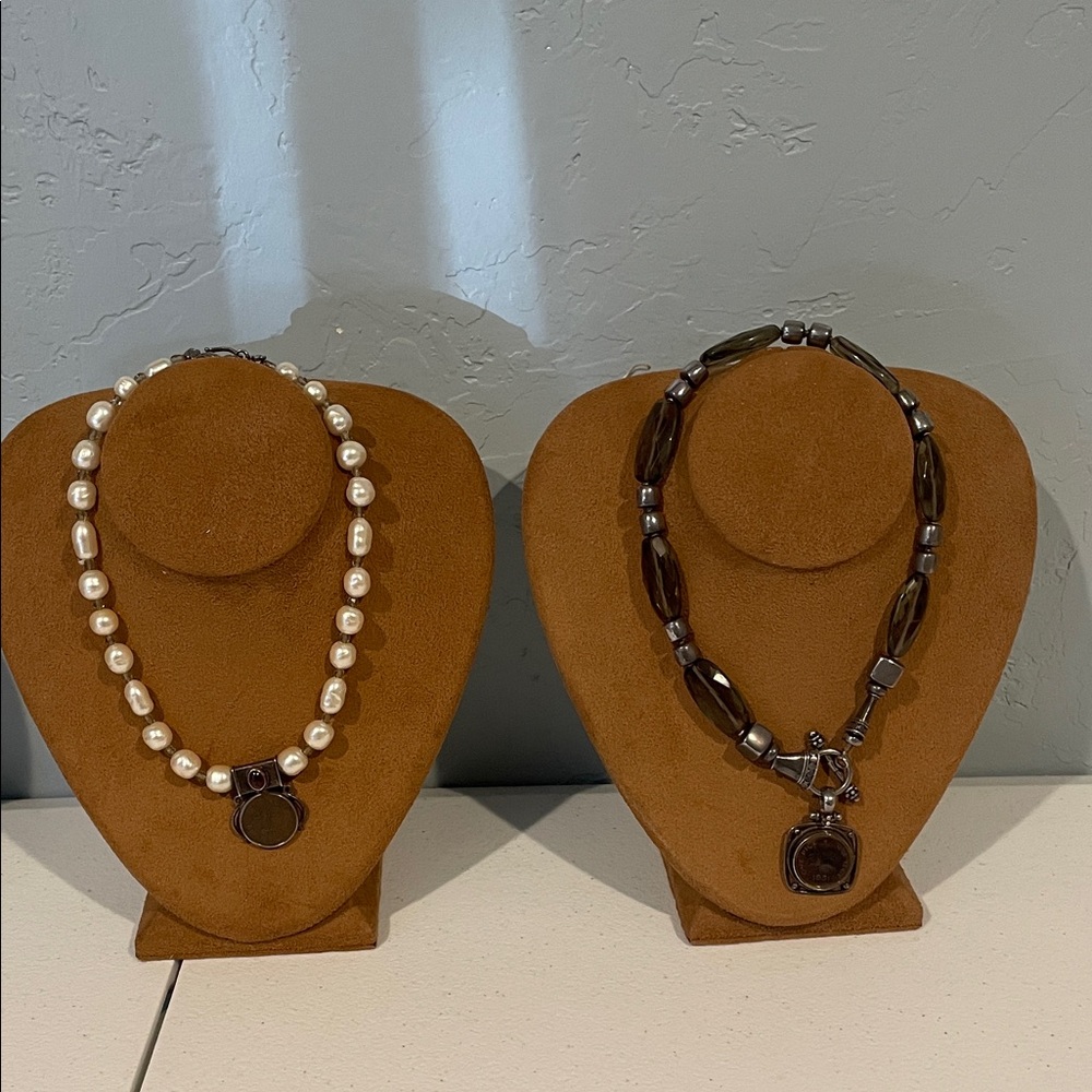 Suede Necklace Displays (2) Rusty Brown